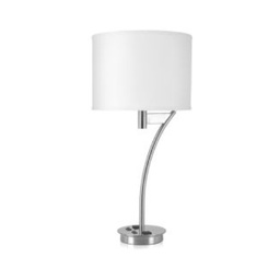 [ILAM0004202] 28" Twin Table Lamp with Brushed Nickel Finish