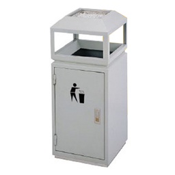 [FAB!0004332] Fab!™ Steel Outdoor Trash Can Powder Coated Finish Small