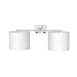 [ILAM0004401] Double Wall Lamp with Brushed Nickel Finish