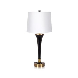 [ILAM0004421] Twin Table Lamp with Ebony and Burnished Brass Accents