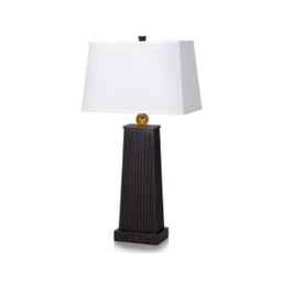[ILAM0004425] Desk Lamp with Ebony and Amber Acrylic Accents