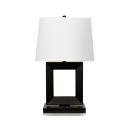 [ILAM0004482] Lámpara de Escritorio de 27" con Acabado en Madera de Ébano