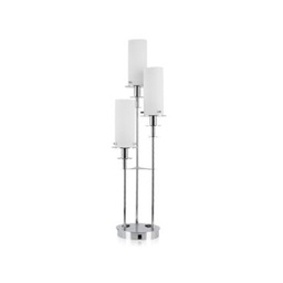 [ILAM0004550] 33.5" 3 Light Desk Lamp with Chrome Finish and Frosted Glass Diffusers