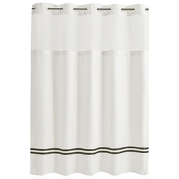[RIVE0004617] No Hooks Needed Shower Curtain with Fabric Snap in Liner 71"×74“ Polyester