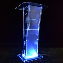 [ILED0004699] LED Illuminated Acrylic Podium 60x45x110cm