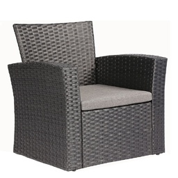 [SOCI0008565] Throne Rattan Armchair Outdoor with Cushion