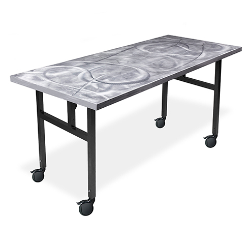 Swirl Table 18” x 60” Rectangle H Legs with Locking Casters ...